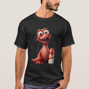 Drinking Lemonade Dinosaur Soda Pop Dino Summer Sa T-Shirt