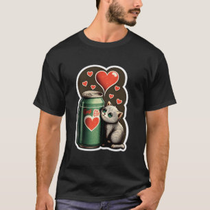 Drinking Lemonade Kitten Paw Soda Pop Meow Summer  T-Shirt