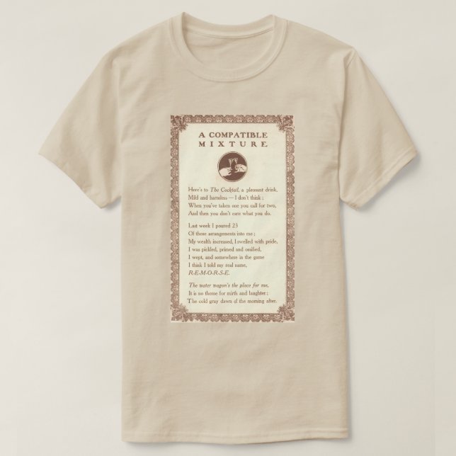 Drinking Man's  T Shirt (Design Front)