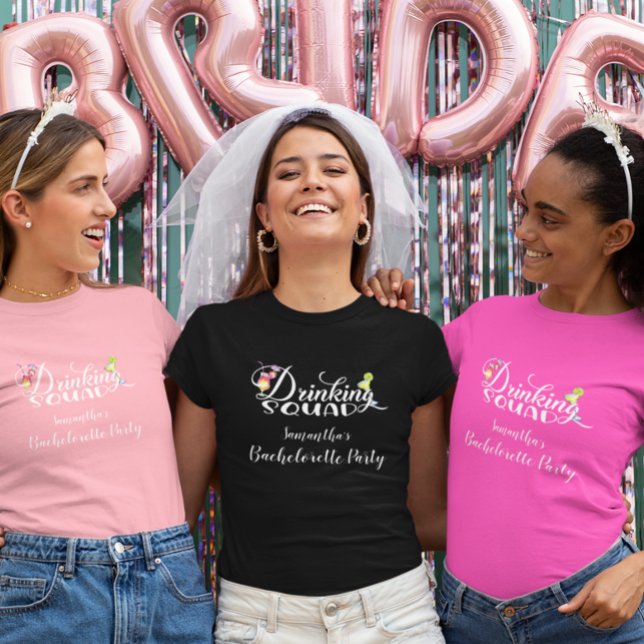 Drinking Squad Custom Bachelorette Wedding T-Shirt (Creator Uploaded)