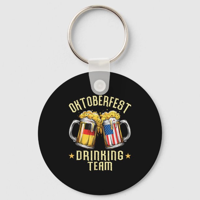 Drinking Team Beer Mugs American German Adults  Key Ring (Front)