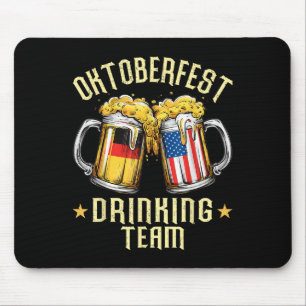 Drinking Team Beer Mugs American German Adults Mouse Mat