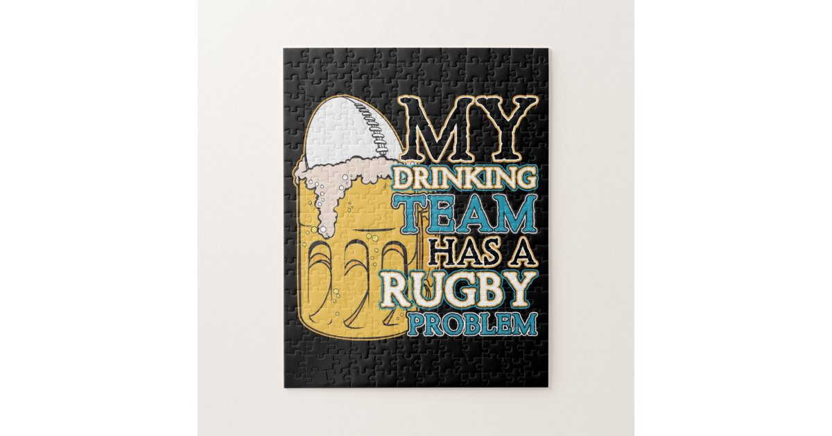Drinking Team Rugby Jigsaw Puzzle Zazzle