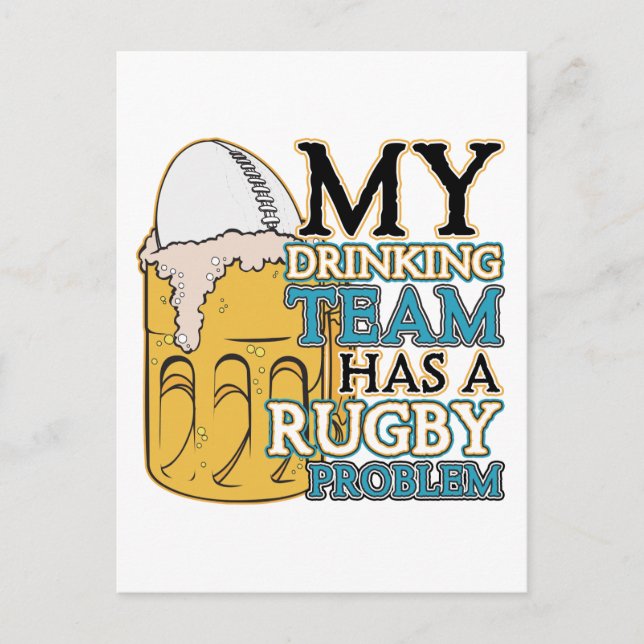 Drinking Team Rugby Postcard (Front)