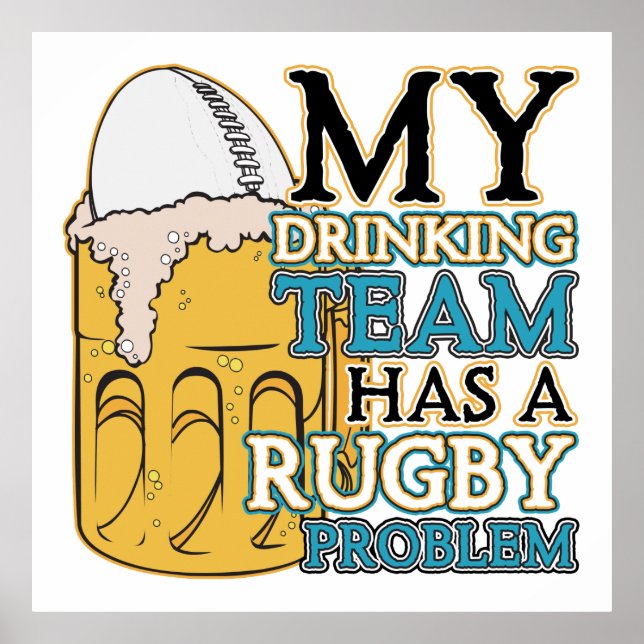 Drinking Team Rugby Poster (Front)