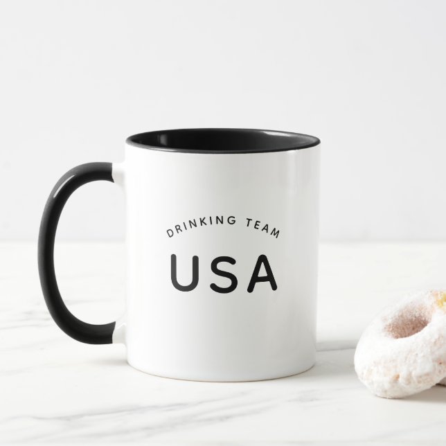 Drinking Team USA Fun Modern Cool Mug (With Donut)