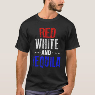Drinking Tequila Funny 4th of July USA America T-Shirt