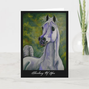 "Drinking the Wind" Arabian horse card