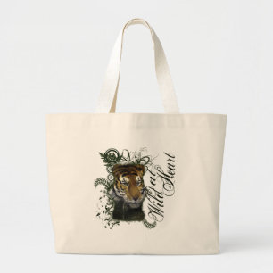 Drinking Tiger Large Tote Bag