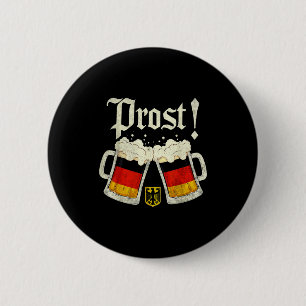 Drinking Vintage German Prost Men Women 6 Cm Round Badge