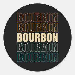 Drinking Whiskey Bourbon Classic Round Sticker