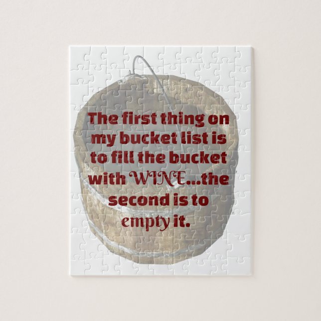 Drinking Wine Is my Bucket List Jigsaw Puzzle (Vertical)