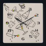 Drinks Acrylic Clock<br><div class="desc">The Drinks graphic will go with any item!</div>