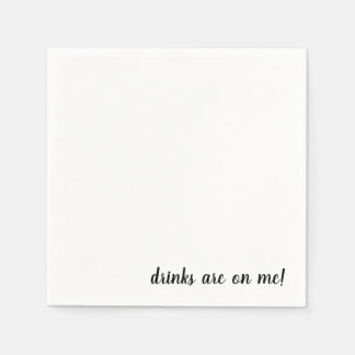Drinks Are On Me Cocktail Napkins