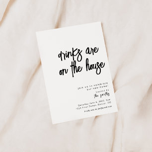 Drinks Are On The House Housewarming Invitation