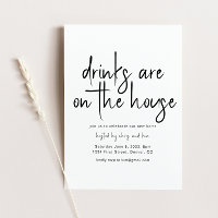 Drinks are on the House Housewarming Party Invite