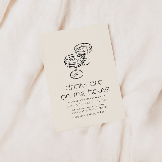 Drinks are on the House Housewarming Party Invite (Creator Uploaded)