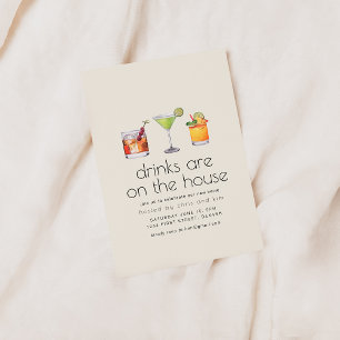 Drinks are on the House Housewarming Party Invite