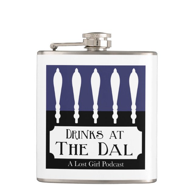 Drinks at The Dal Logo Hip Flask (Front)