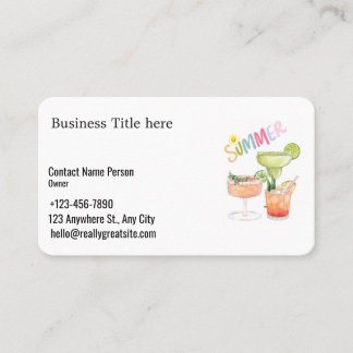 drinks Business card (editable)