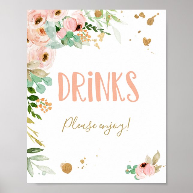 Drinks Cheers Miss Onederful Girl Birthday Sign (Front)