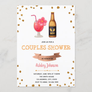 Drinks couples shower invitation