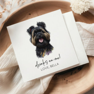 Drinks On Me! Affenpinscher Dog Wedding Napkin
