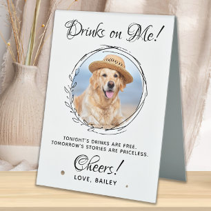 Drinks On Me Custom Photo Dog Bar Pet Wedding