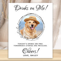 Drinks On Me Custom Photo Dog Bar Pet Wedding