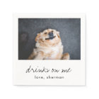 Drinks on Me Cute Fun Photo Modern Dog Wedding