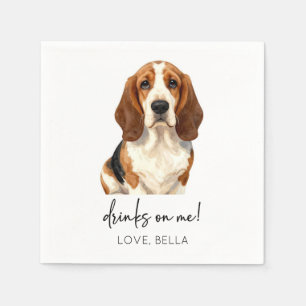 Drinks On Me! Dog Wedding Napkin