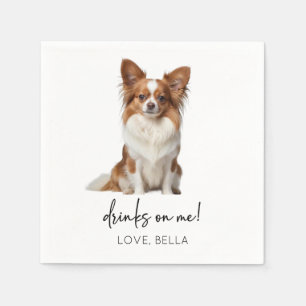 Drinks On Me! Dog Wedding Napkin