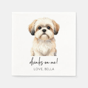 Drinks On Me! Dog Wedding Napkin