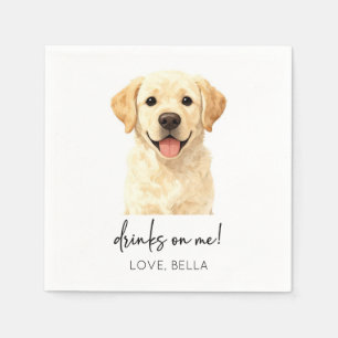Drinks On Me! Dog Wedding Napkin