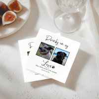 Drinks On Us Pet Photo Calligraphy Wedding