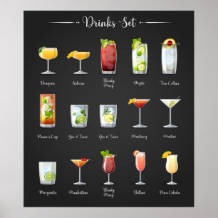 Drinks set poster