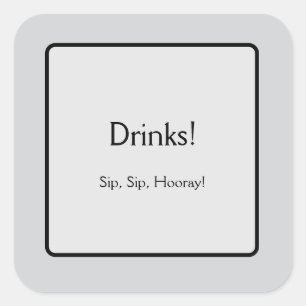 Drinks Square Sticker