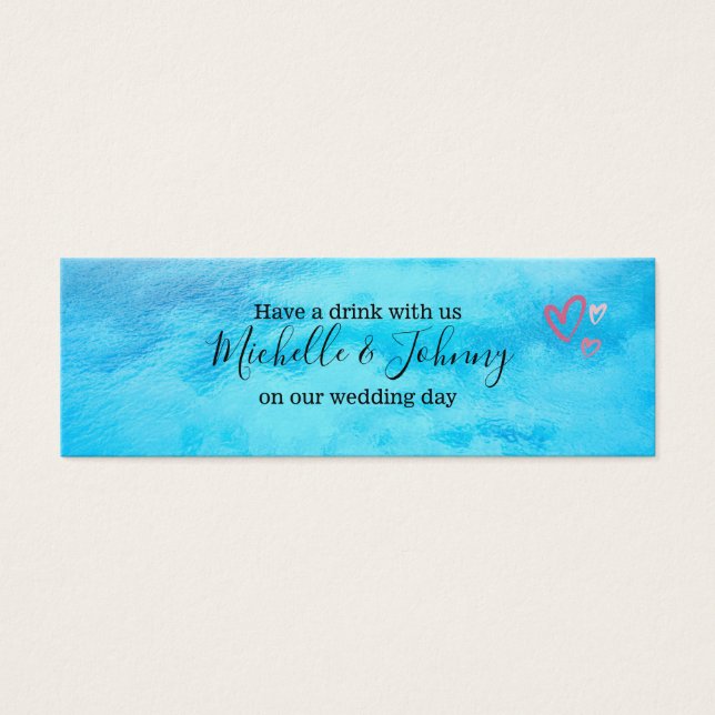 Drinks token - fully editable weddings/birthdays (Front)