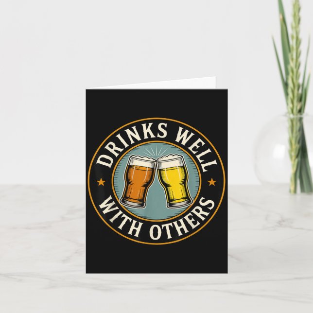 Drinks Well With Others Drinking Gift  Card (Front)