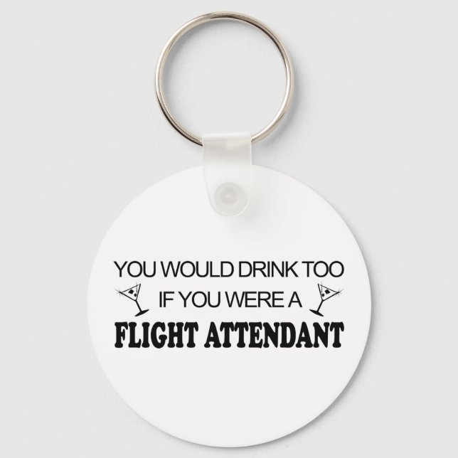 DrinkToo - Flight Attendant Key Ring (Front)