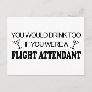DrinkToo - Flight Attendant Postcard