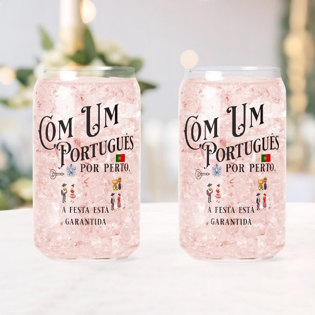  Drinkware Set Com um Portugues por perto Can Glass (Insitu (Wedding))