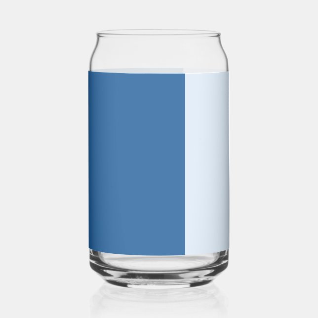 Drinkware Set Dark Blue Light Blue Can Glass (Front)
