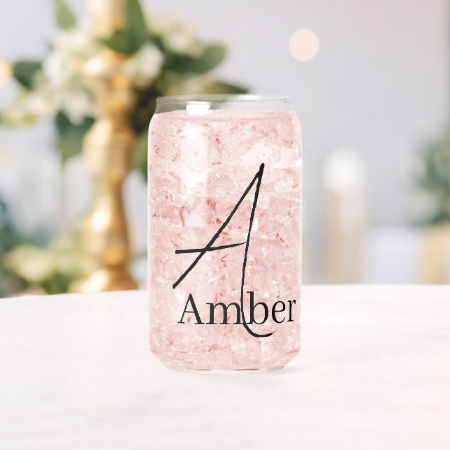 Drinkware Set Letter A Can Glass (Insitu (Wedding))