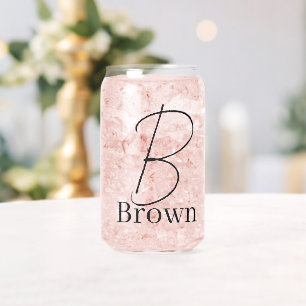 Drinkware Set Letter B Can Glass