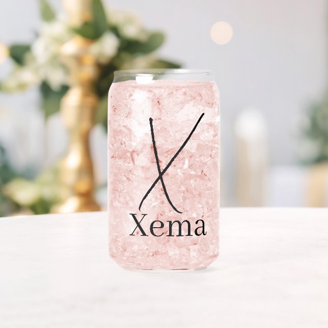 Drinkware Set Letter X Can Glass (Insitu (Wedding))