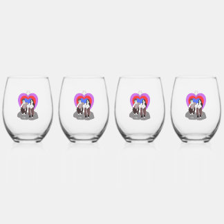 Drinkware Set Stemless Wine Glass