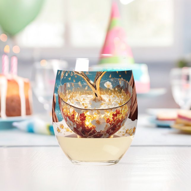 Drinkware Set Stemless Wine Glass (Insitu (Birthday))