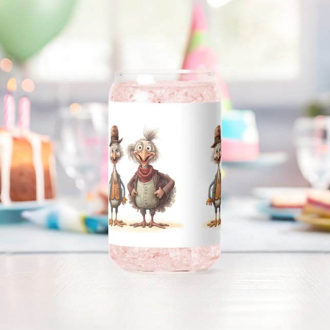 Drinkware Set Turkeys Can Glass (Insitu (Birthday))