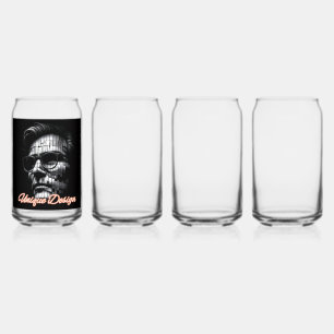Drinkware Style: Printed Can Glass, Set: Set of 4, Glass